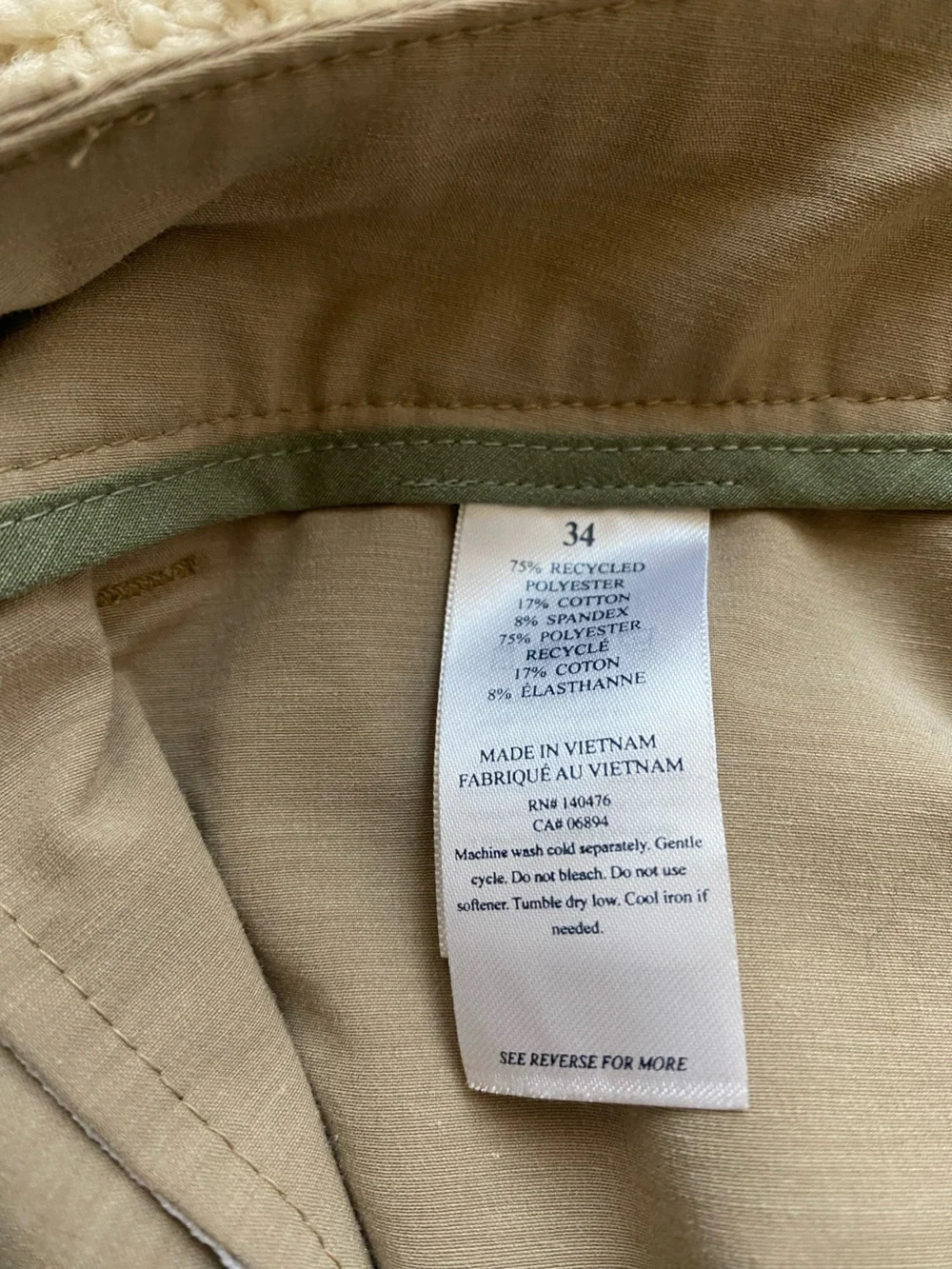 Faherty All Day Shorts 34 Mens Khaki